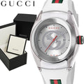 Gucci Sync Quartz White Dial White Rubber Strap Unisex Watch - YA137302