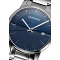 Calvin Klein City Blue Dial Silver Steel Strap Watch for Men - K2G2G14Q
