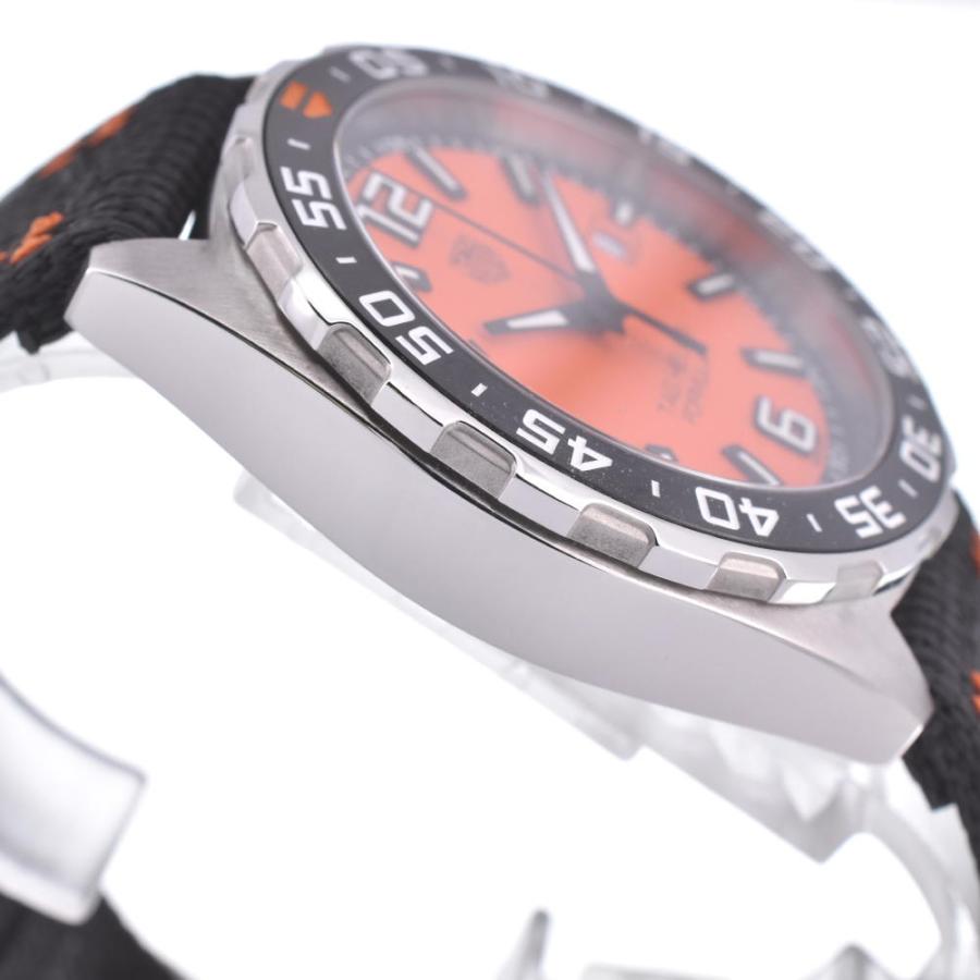 Tag Heuer Formula 1 Quartz Orange Dial Black Nylon Strap Watch for Men - WAZ101A.FC8305