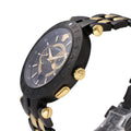 Versace V-Race Analog Quartz Black Dial Two Tone Steel Strap Watch For Men - VEBV00619