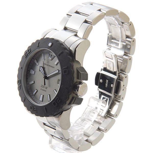 Emporio Armani Bracelet Collection Black Dial Silver Steel Strap Watch For Men - AR5970