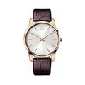 Calvin Klein City White Dial Brown Leather Strap Watch for Men - K2G21629