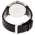 Calvin Klein Minimal Silver Dial Black Leather Strap Watch for Men - K3M221CY