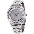 Guess Ethereal Diamonds Silver Dial Silver Steel Strap Watch for Women - W1013L1