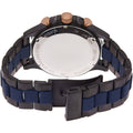 Fossil Nate Chronograph Blue Dial Two Tone Steel Strap Watch for Men - JR1494