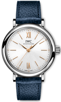 IWC Portofino Automatic Silver Dial Blue Leather Strap Watch for Women - IW357411