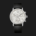 Calvin Klein Post Minimal White Dial Black Leather Strap Watch for Men - K7627120