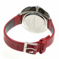 Calvin Klein Rise Yellow Red Dial Red Leather Strap Watch for Women - K7A231UP