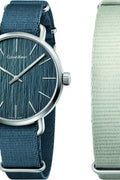 Calvin Klein Even Green Dial Green NATO Strap Watch for Men - K7B211WL