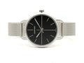 Calvin Klein Even Black Dial Silver Mesh Bracelet Watch for Women - K7B23121