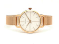 Calvin Klein Even White Dial Rose Gold Mesh Bracelet Watch for Women - K7B23626