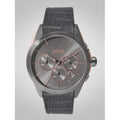 Hugo Boss Onyx Grey Dial Black Leather Strap Watch for Men - 1513366