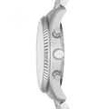 Michael Kors Lexington Chronograph Silver Dial Silver Steel Strap Watch For Men - MK8789