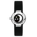 Dior La D De Dior Diamonds Black and Blue Dial Black Leather Strap Watch for Women - CD047111A004 0000