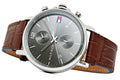Tommy Hilfiger Daniel Grey Dial Brown Leather Strap Watch for Men - 1710416