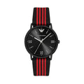Emporio Armani Kappa Black Dial Two Tone NATO Strap Watch For Men - AR11015