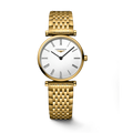 Longines La Grande Classique De Longines White Dial Gold Steel Strap Watch for Women - L4.209.2.11.8