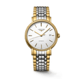 Longines Presence 38.5mm Automatic White Dial Two Tone Steel Strap Watch for Men - L4.921.2.12.7