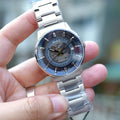 Mido Commander Automatic Gradient Blue Dial Silver Steel Strap Watch For Men - M021.407.11.411.01