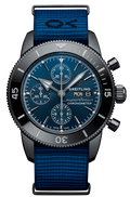 Breitling Superocean Heritage Chronograph 44 Outerknown Blue Dial Blue NATO Strap Watch for Men - M133132A1C1W1