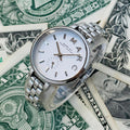 Marc Jacobs Sally White Dial Silver Steel Strap Watch for Women - MBM8642