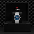Tudor Royal Automatic Diamonds Blue Dial Silver Steel Strap Watch for Men - M28600-0006