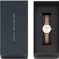 Daniel Wellington Petite Pressed Melrose White Dial Gold Mesh Bracelet Watch For Women - DW00100447