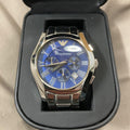 Emporio Armani Classic Blue Dial Silver Steel Strap Watch For Men - AR1635