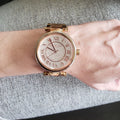 Michael Kors Skylar Rose Gold Dial Rose Gold Steel Strap Watch for Women - MK5868