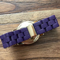 Marc Jacobs Pelly Purple Dial Purple Silicone Strap Watch for Women - MBM2538
