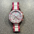 Marc Jacobs Rock Chronograph White Dial Two Tone Silicone Strap Watch for Women - MBM2593