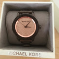 Michael Kors Kinley Brown Dial Brown Steel Strap Watch for Women - MK6245