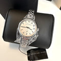 Marc Jacobs Sally White Dial Silver Steel Strap Watch for Women - MBM8642