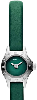 Marc Jacobs Blade Green Dial Green Leather Strap Watch for Women - MBM1341