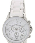 Marc Jacobs Rock White Dial White Silicone Strap Watch for Women - MBM2545