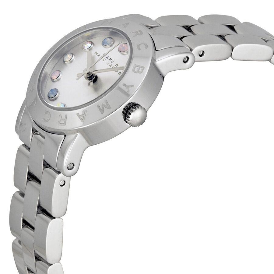 Marc Jacobs Amy White Dial Silver Steel Strap Watch for Women - MBM3217