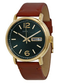 Marc Jacobs Fergus Green Dial Brown Leather Strap Watch for Men - MBM5077