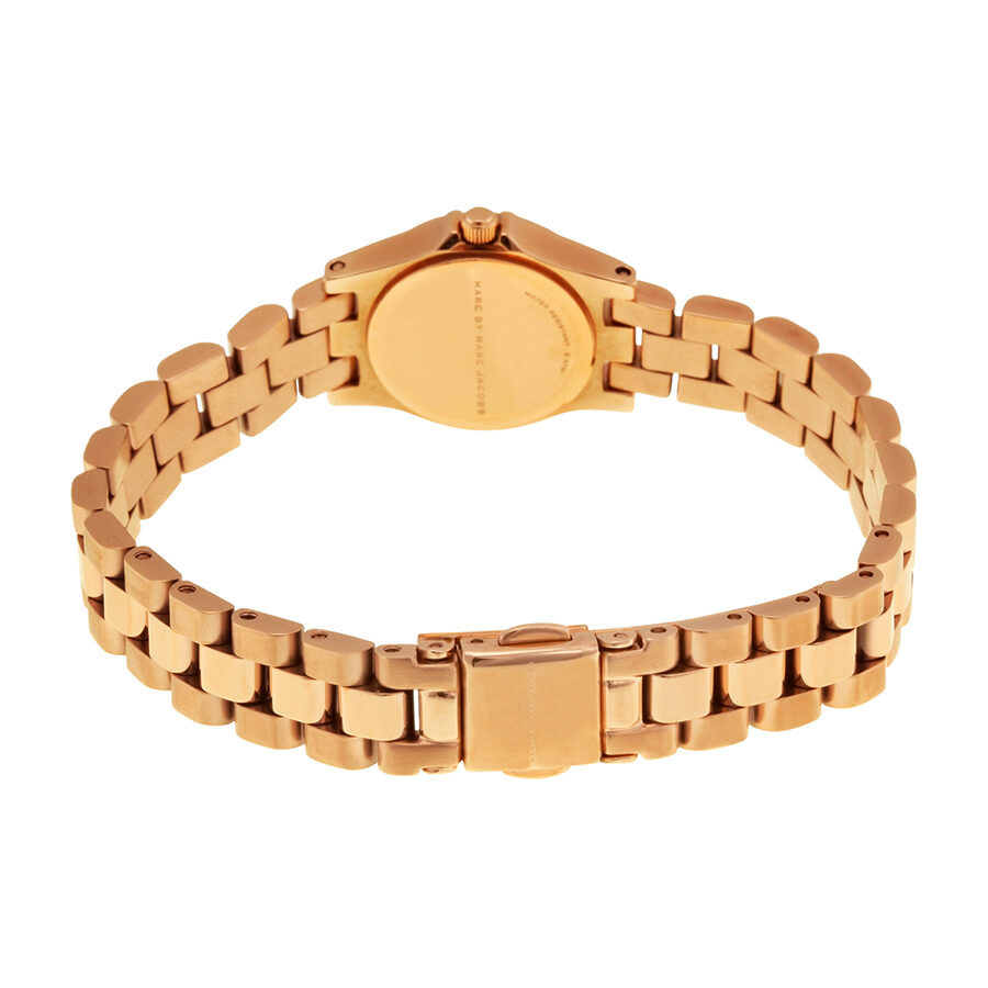 Marc Jacobs Dinky Rose Gold Dial Rose Gold Steel Strap Watch for Women - MBM3200