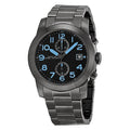 Marc Jacobs Larry Chronograph Black Dial Grey Steel Strap Watch for Men - MBM5051