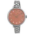 Marc Jacobs Sally Orange Dial Silver Steel Strap Watch for Women - MBM3365