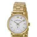Marc Jacobs Baker White Dial Gold Steel Strap Watch for Women - MBM3247