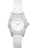 Marc Jacobs Mini Blade White Dial White Leather Strap Watch for Women - MBM1206