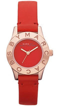 Marc Jacobs Blade Red Dial Red Leather Strap Watch for Women - MBM1210