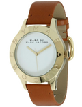 Marc Jacobs Blade White Dial Brown Leather Strap Watch for Women - MBM1218