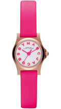 Marc Jacobs Henry White Dial Pink Leather Strap Watch for Women - MBM1237