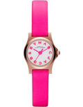 Marc Jacobs Henry White Dial Pink Leather Strap Watch for Women - MBM1237