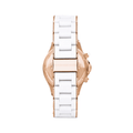 Marc Jacobs Rock Chronograph White Dial White Silicone Strap Watch for Women - MBM2547