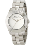 Marc Jacobs Blade Chronograph Silver Dial Silver Steel Strap Watch for Women - MBM3125
