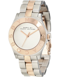 Marc Jacobs Blade Silver Dial Two Tone Steel Strap Watch for Women - MBM3129