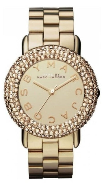 Marc Jacobs Marci Gold Dial Gold Steel Strap Watch for Women - MBM3191